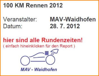 100 KM Rennen MAV 2012